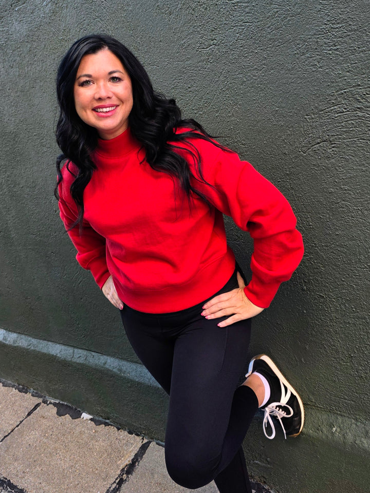 Hailey Sweatshirt Red and Crimson
