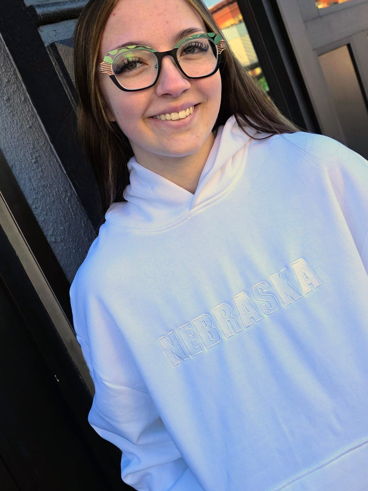 Nebraska Cream Or White Hoodie
