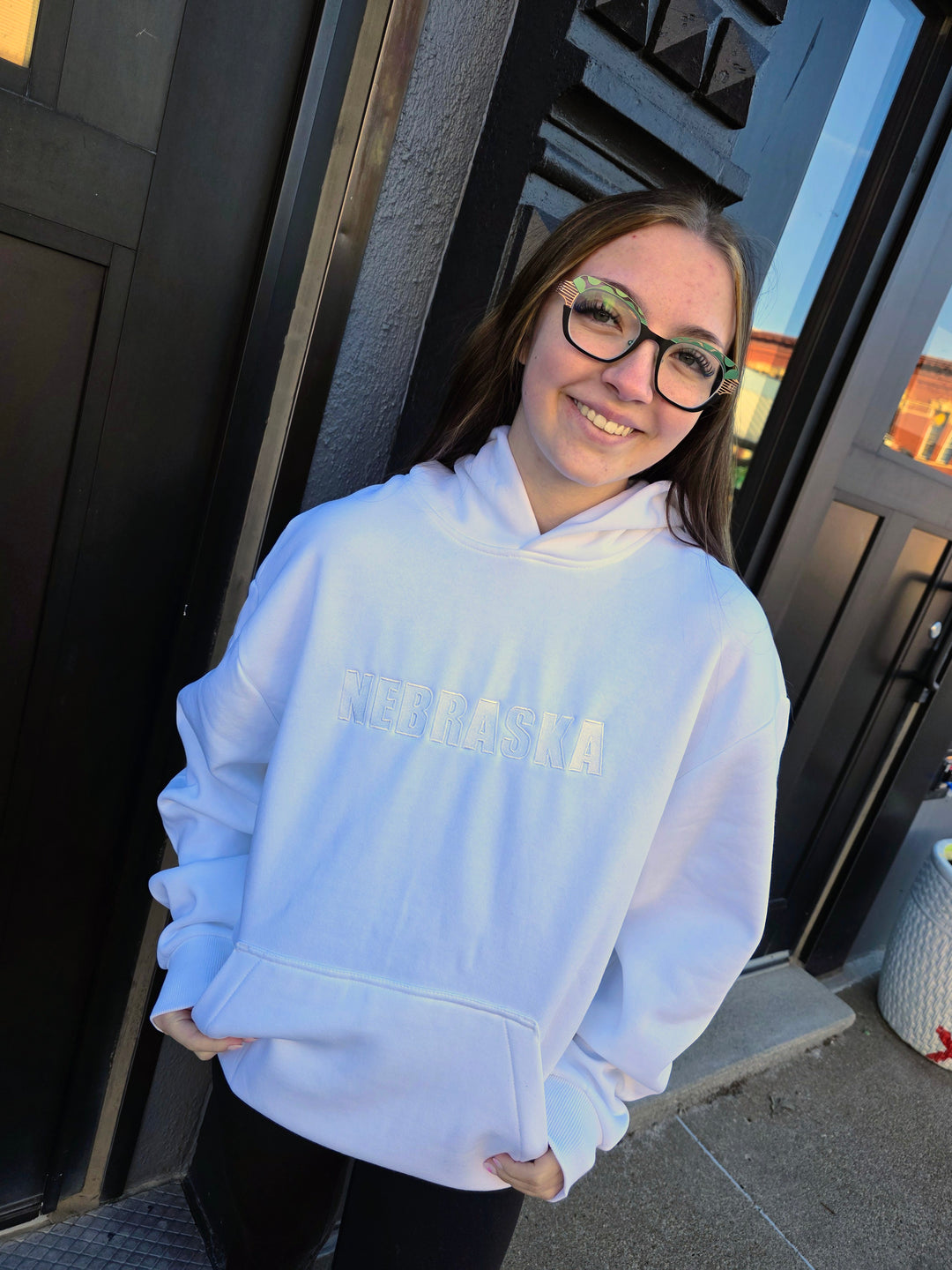 Nebraska Cream Or White Hoodie