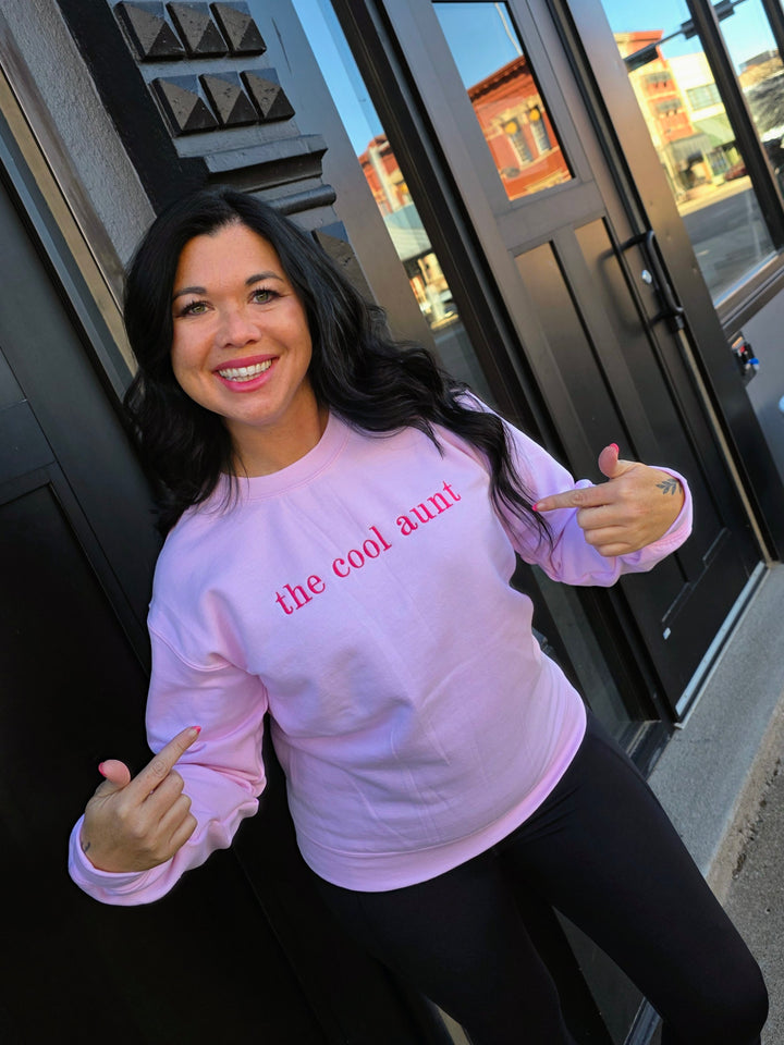 The Cool Aunt Sweatshirt Blue or Pink