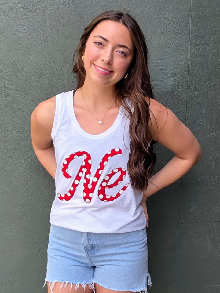 NE Cursive Large Polka Dot Tank Top