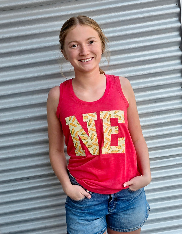 NE Corn Cob Tank Top-Red
