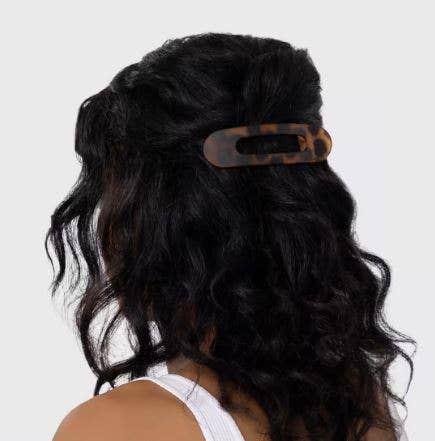 Flat Lay Claw Clip 2pc - Black & Tortoise