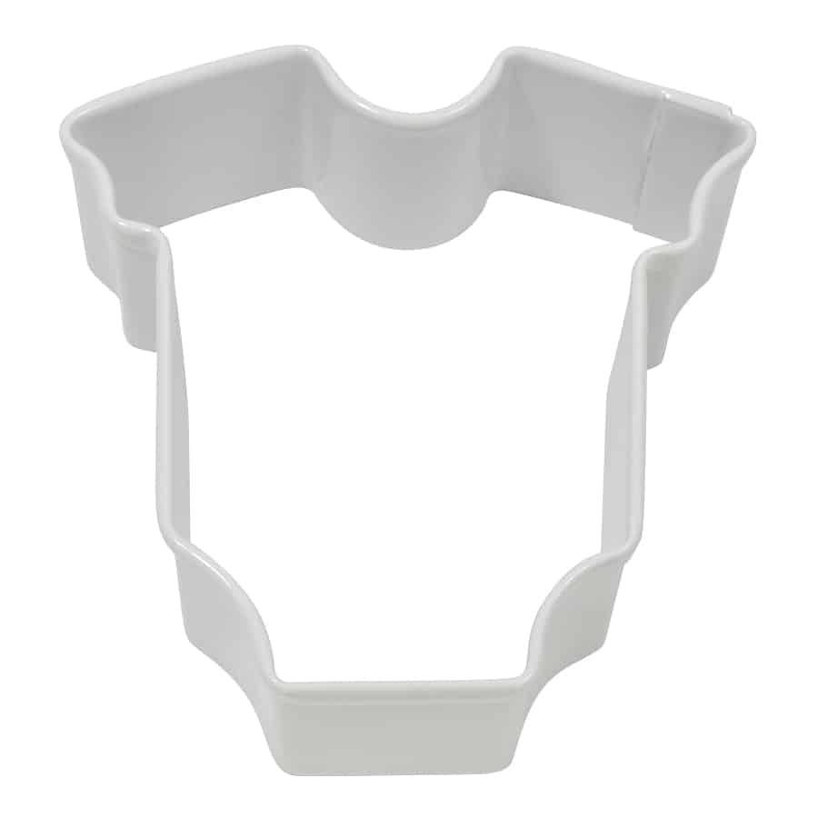 Mini Baby Bodysuit Cookie Cutter (White, 2")