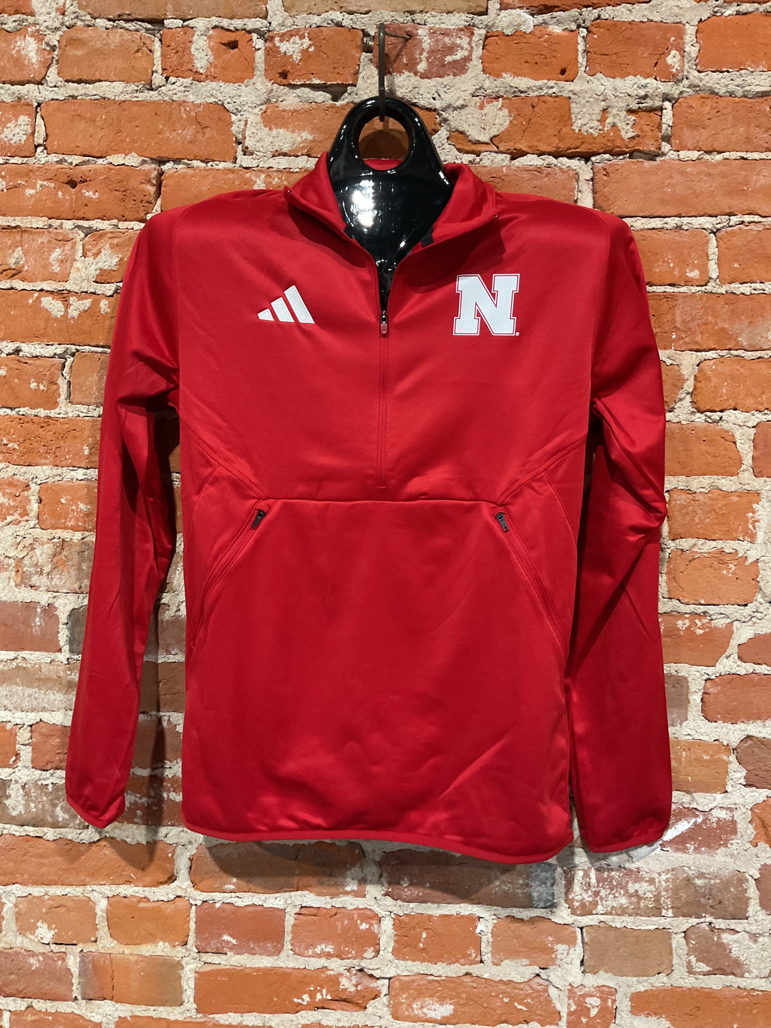Men’s Adidas Sideline Knit 1/4 Zip- Red
