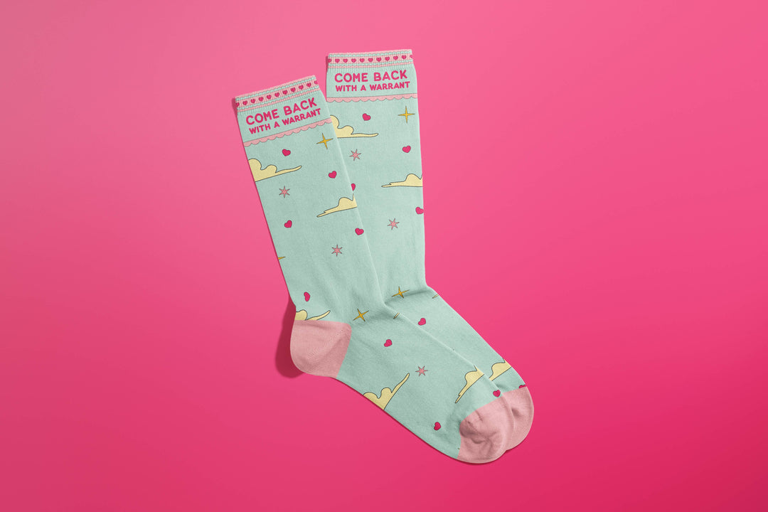 Come Back With A Warrant Socks