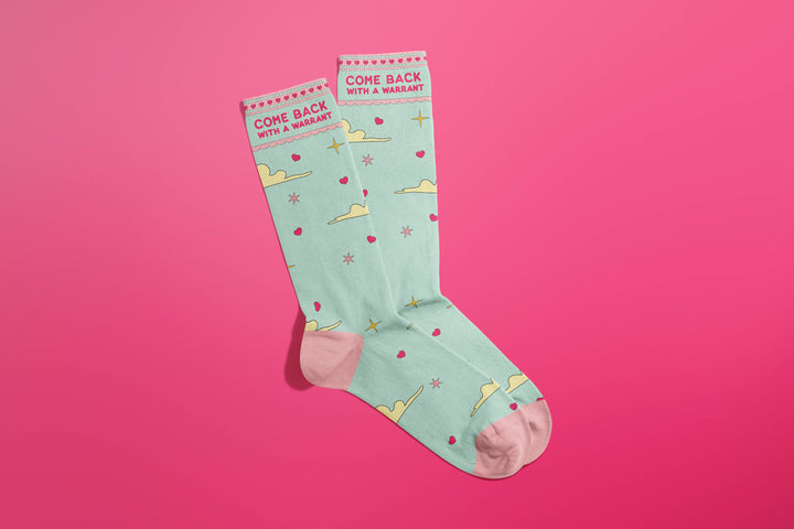 Come Back With A Warrant Socks