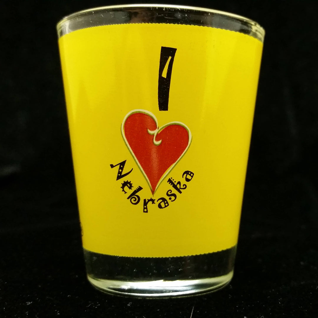 I love Nebraska Shot Glass 2 oz