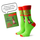 Two Left Feet IT'S YO BIRTHDAY Gift Card Sock Set Assortment