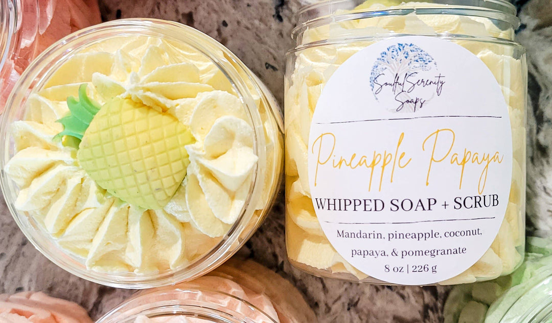 Pineapple Papaya Whipped Soap + Scrub