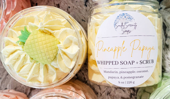Pineapple Papaya Whipped Soap + Scrub