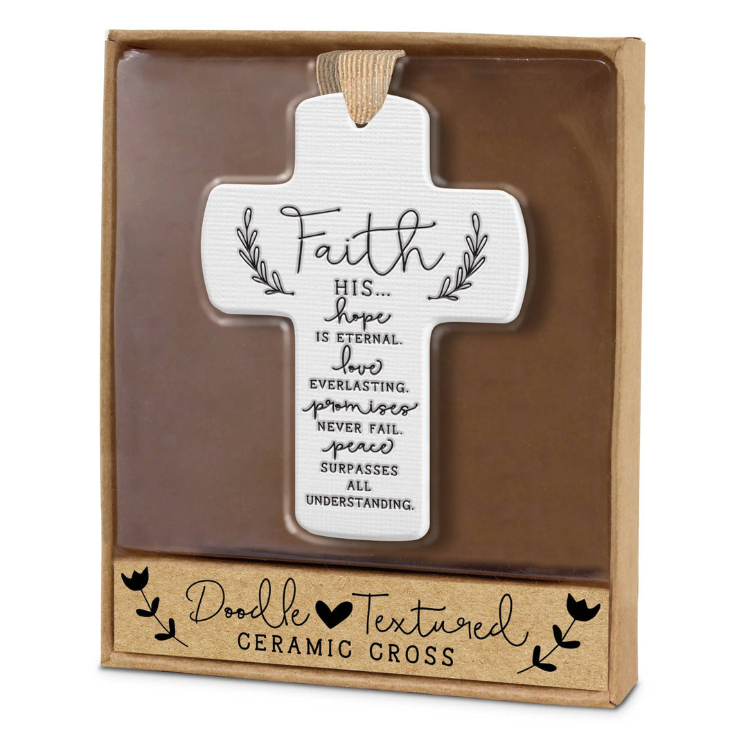 🎄LCP  Ornament Cross Always Believe Ribbon
