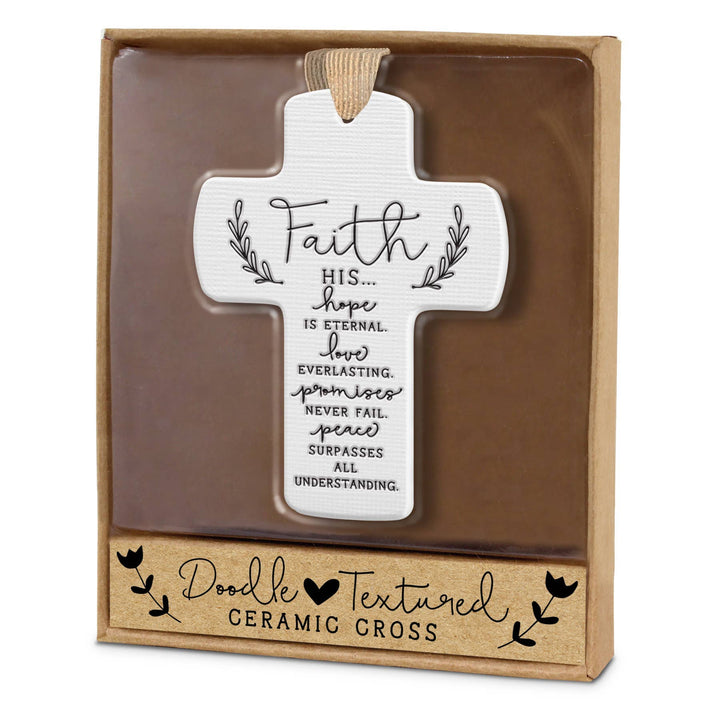 🎄LCP  Ornament Cross Always Believe Ribbon