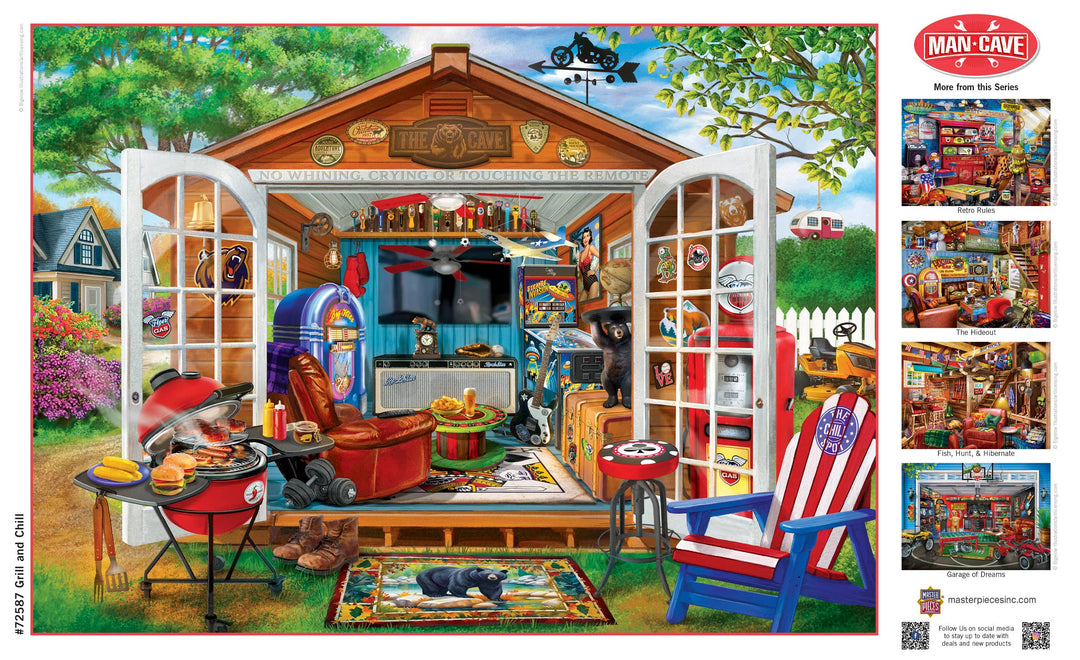 Man Cave - Grill and Chill 1000 Piece Jigsaw Puzzle