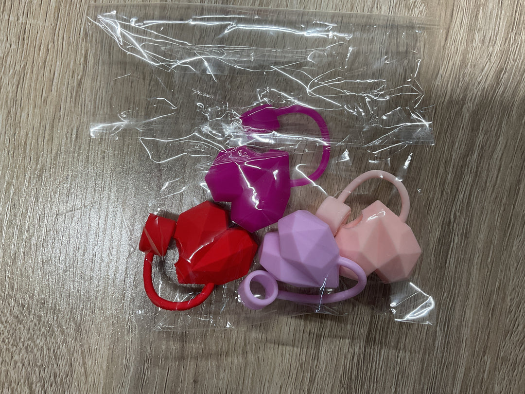 Straw Toppers Set of 4- Valentines