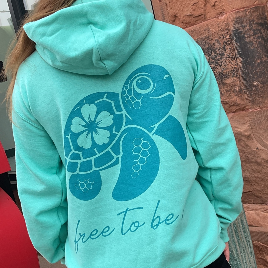 Teal Sea Turtle Hoodie