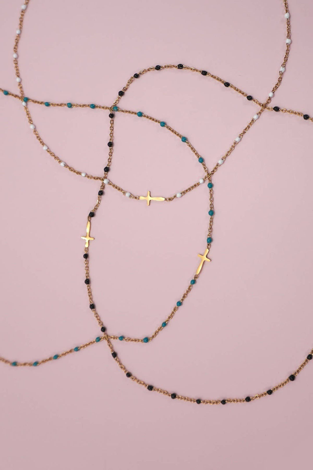 18K STAINLESS STEEL TARNISH FREE CROSS NECKLACE | 40NK9539