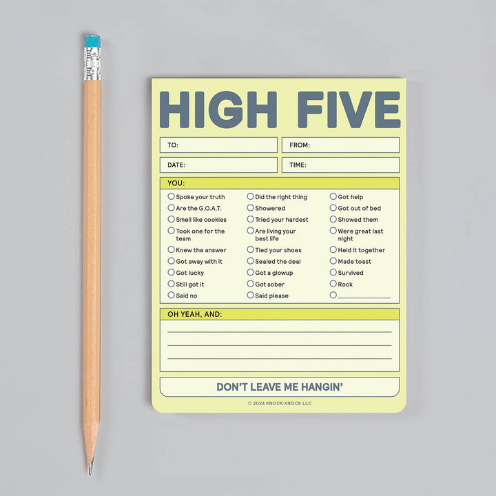 High Five Nifty Note Pad (Pastel Version)