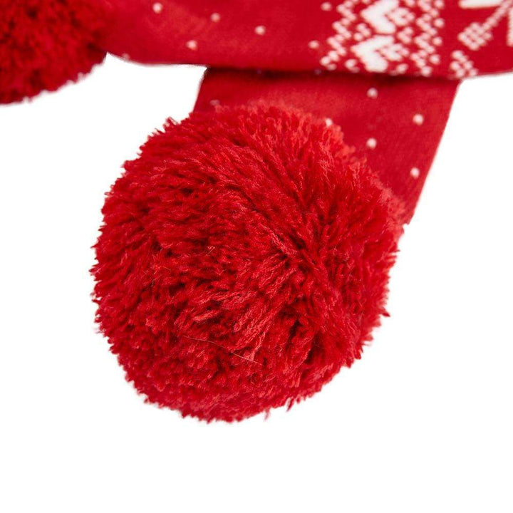 Holiday Family Sweater,  Snowflakes Sweater in True Red