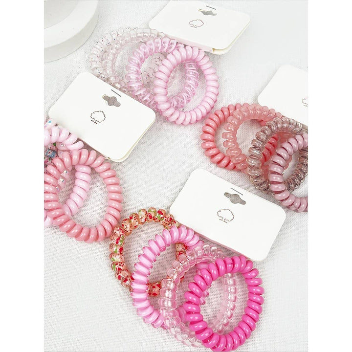 Pink Shades  Spiral Hair Ties