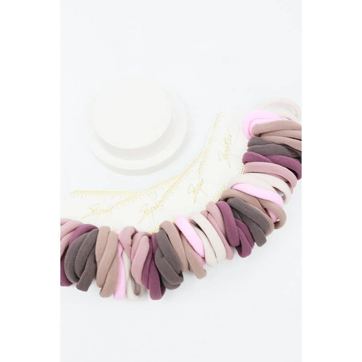 28-Pcs Mauve Color Hair Tie Set
