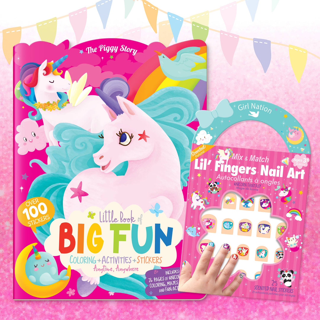 Unicorn Magic Nail Sticker and Activity Book Gift Pack