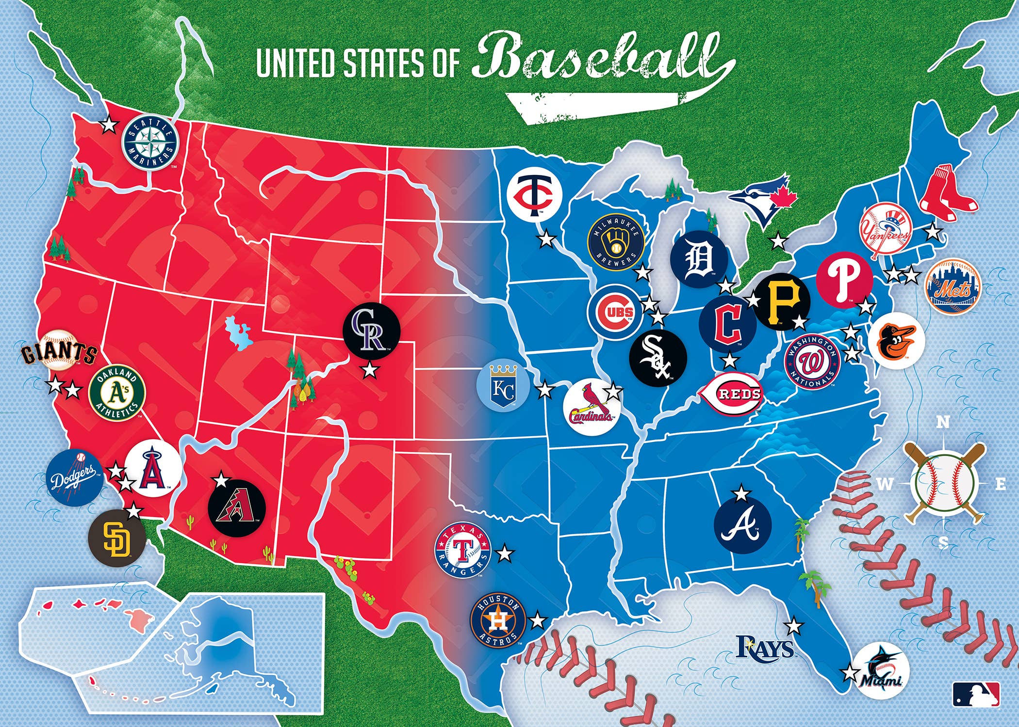 MLB メジャー マップボード MLB メジャー マップボード Amazon.com: Baseball Stadium