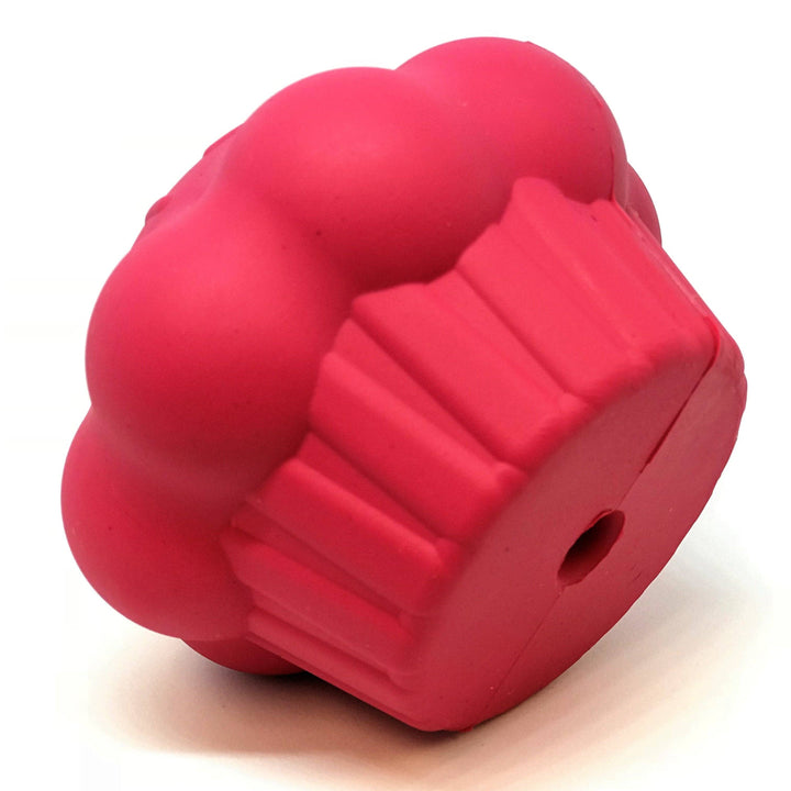 Cupcake Durable Rubber Chew Toy & Treat Dispenser - Pink