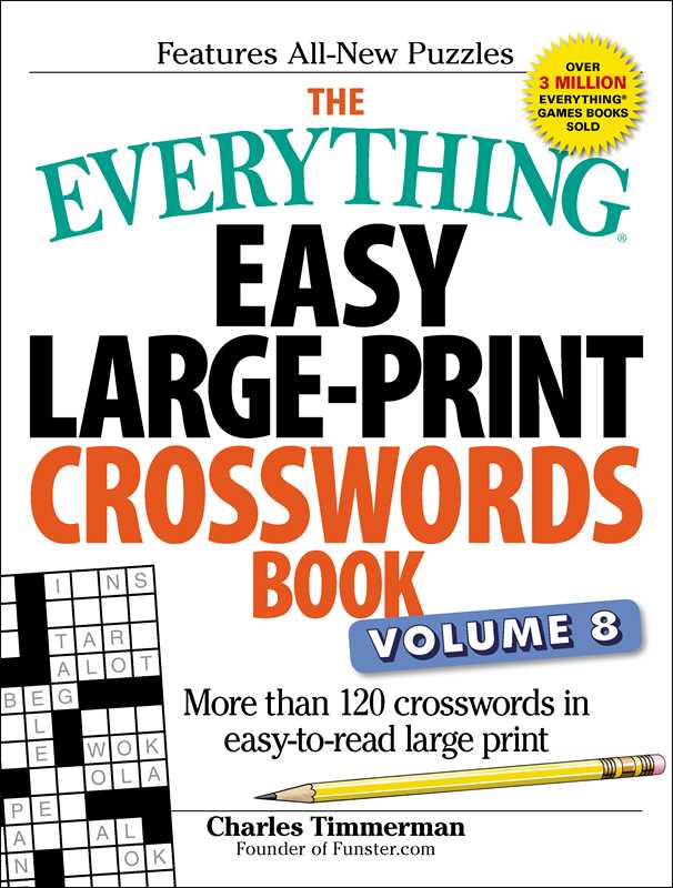 Everything Easy Large-Print Crosswords Book, Volume 8 by Charles Timmerman