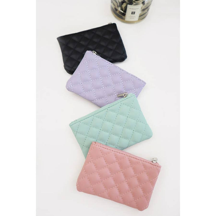 Rhombus Pattern Zipper Coin Purse