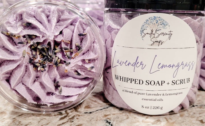 Lavender Lemongrass Whipped Soap + Scrub
