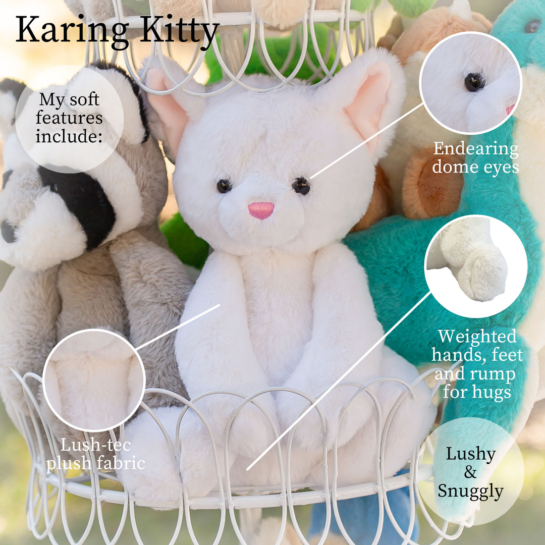 World's Softest Lushee 16 inch - Karing Kitty WHT Plush Toy