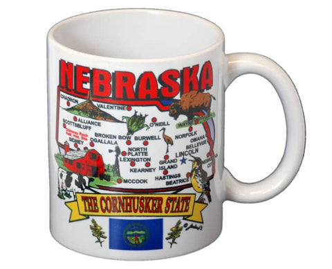 Nebraska Mug State Map