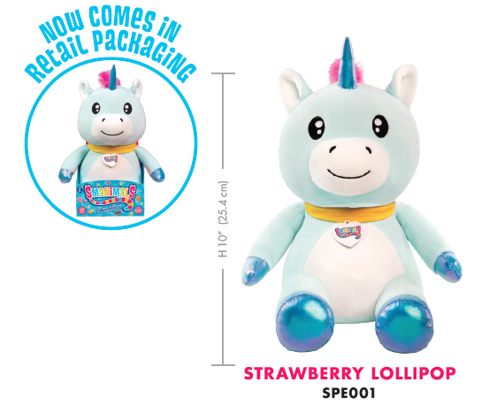 Smanimals 10" Plush (Unicorn) - Strawberry scented