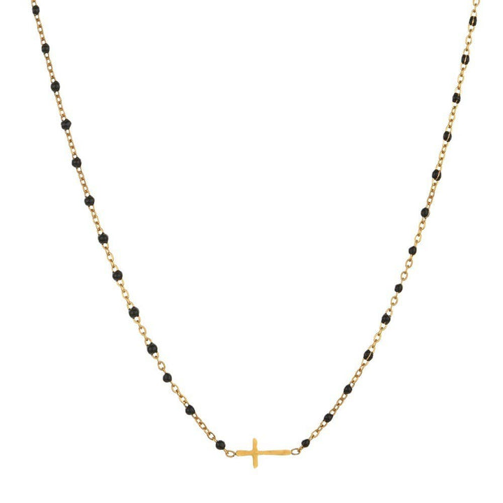 18K STAINLESS STEEL TARNISH FREE CROSS NECKLACE | 40NK9539
