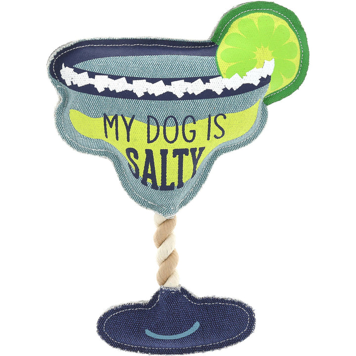 Salty - 11" Canvas Dog Toy on Rope