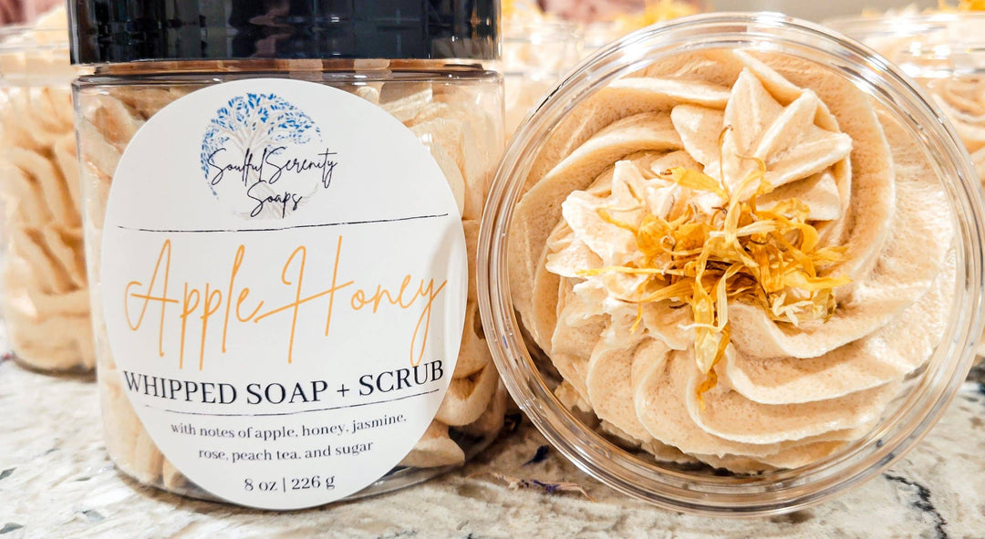 Apple Honey Whipped Soap + Scrub