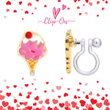 CLIP ON Cutie Earrings- Ice Cream Dream