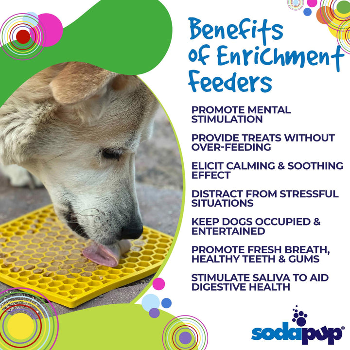 Honeycomb Design Emat Enrichment Licking Mat - Yellow