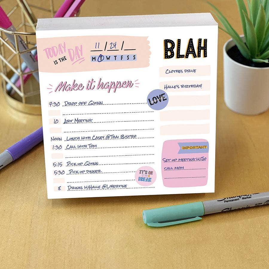 Undated Make it Happen Daily Note Block