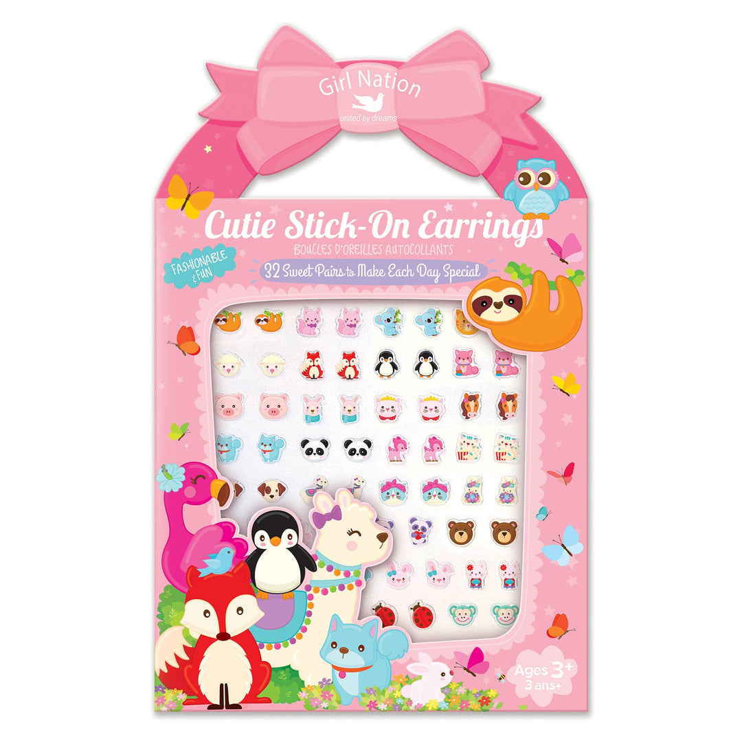 Cutie Stick-On Earring and Nail Sticker Gift Set- Animals