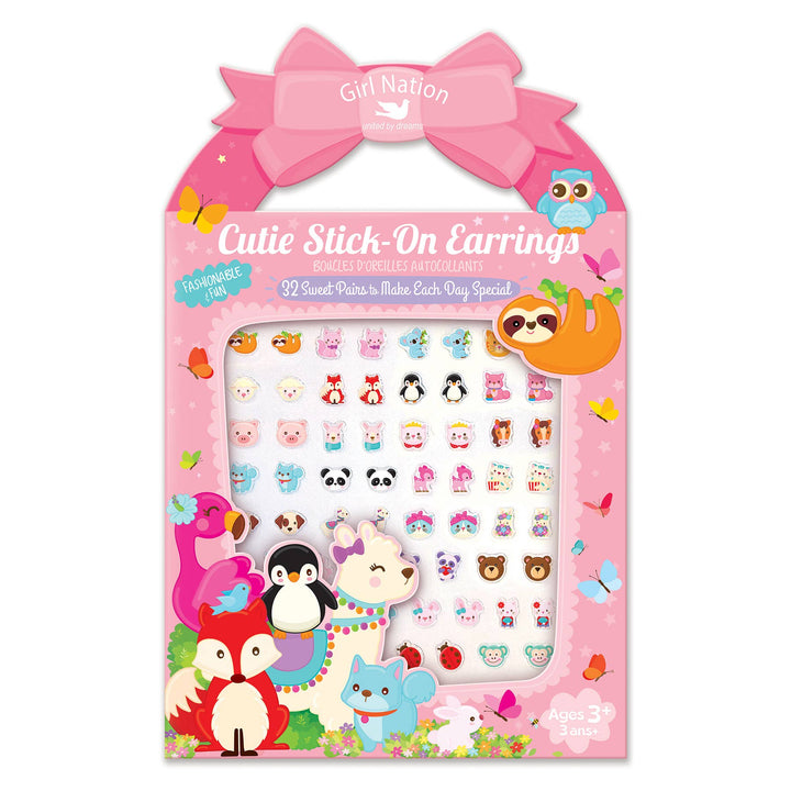 Cutie Stick-On Earring and Nail Sticker Gift Set- Animals