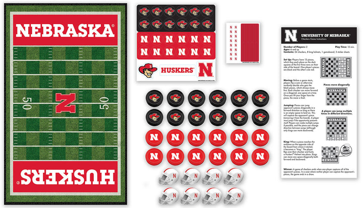 Nebraska Cornhuskers Checkers Board Game