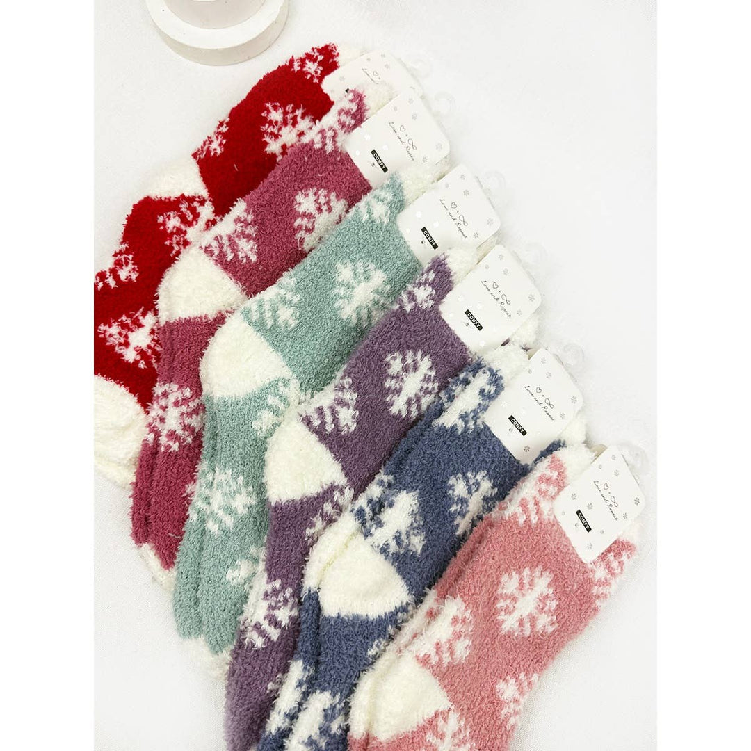 Cozy SnowFlake Design Winter Socks