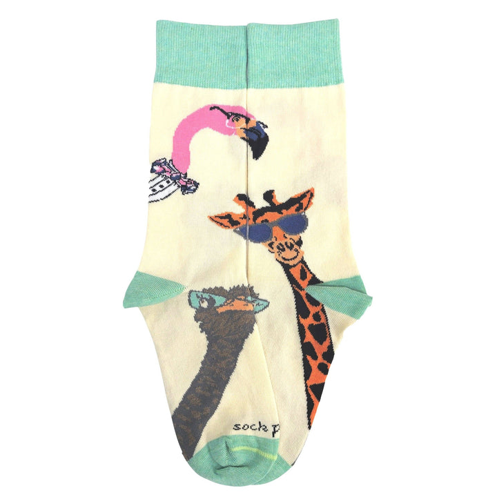 Long Necked Animals Wearing Glasses Socks from the Sock Panda (Adult Small - Shoe Sizes 2-5)