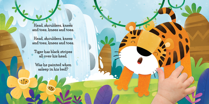 Head, Shoulders, Knees and Toes - Sensory Board Book with Multiple Touch and Feel Felt Legs and More