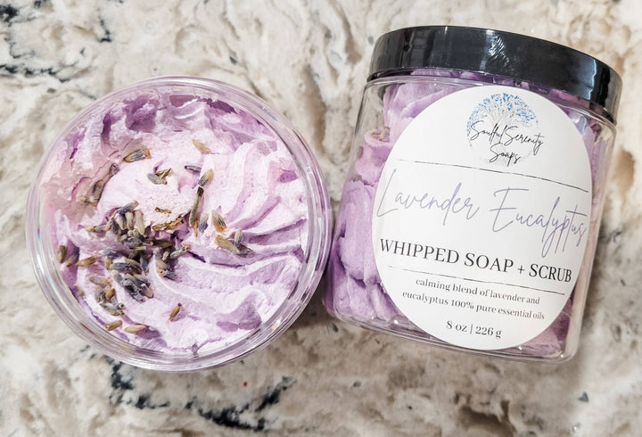 Lavender Eucalyptus Whipped Soap + Scrub