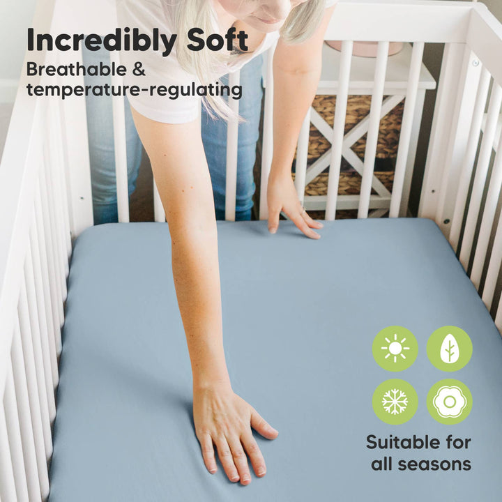 KeaBabies Isla Fitted Mini Crib Sheets, Pack and Play Sheet
