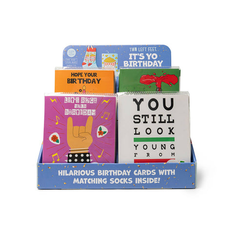 Two Left Feet IT'S YO BIRTHDAY Gift Card Sock Set Assortment