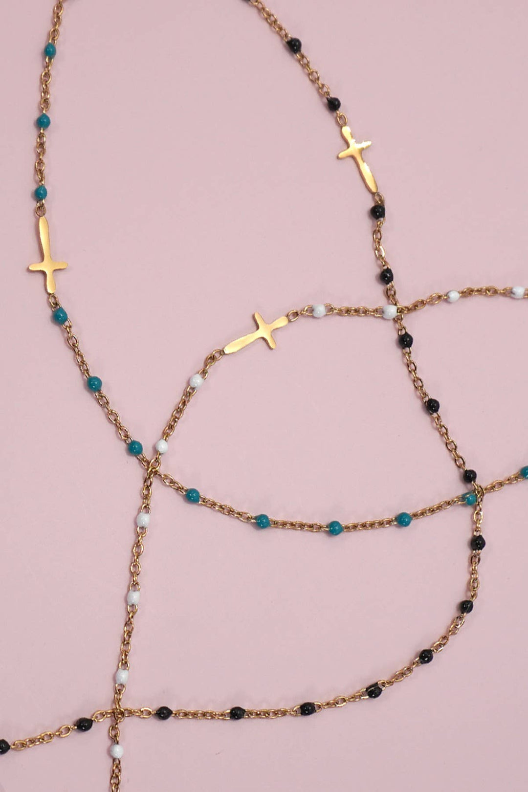 18K STAINLESS STEEL TARNISH FREE CROSS NECKLACE | 40NK9539